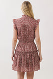 PINCH Sealy Paisley Print Ruffled Mini Dress