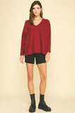 Lori Soft V Neck Knit PINCH Sweater