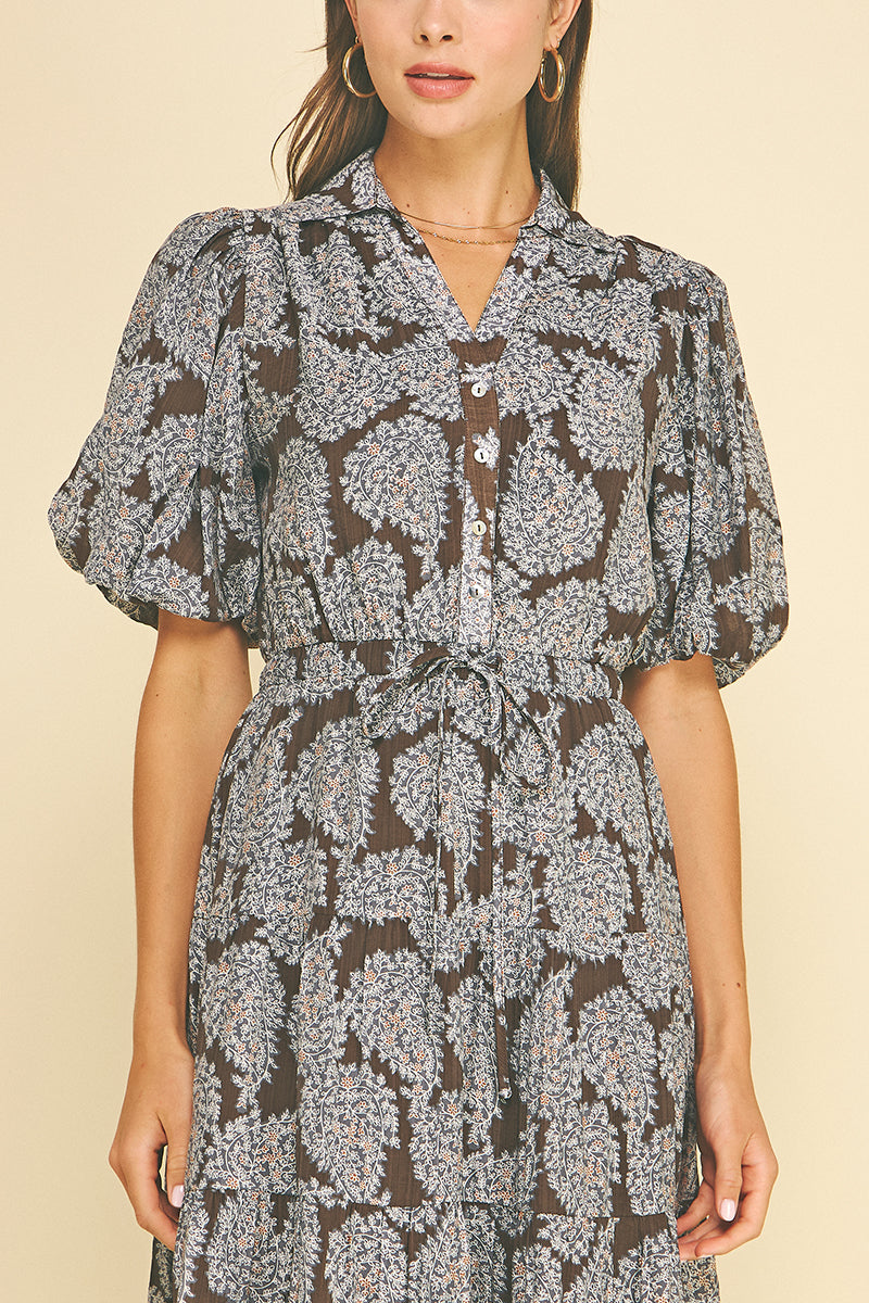 pinch dress Sharon Floral Button Down Tiered Midi – Fig Tree Jewelry & Accessories Black Long Sleeve Dresses Perfect for creating a pearlsnap Option:Add Video Stream with PDF (+$5.95)