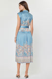 Alice Paisley Floral Button Down Midi Current Air Dress