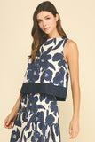 PINCH Iliana Floral Sleeveless Crop Top