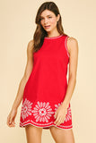 PINCH Rosalinda Floral Embroidered Mini Dress