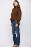Karla High Stand Collar Bomber FATE Jacket