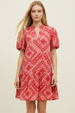 PINCH Leia Bandana Print Mini Dress