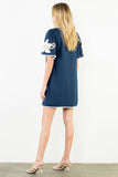 THML Leilani Short Sleeve Floral Embroidery Detail Dress