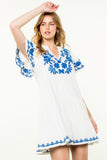 Diana Tiered Embroidered Detail THML Dress