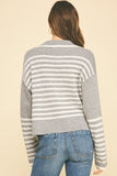 Peyton Striped Drop Shoulder Knit PINCH Sweater