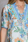 Wynn Puff Sleeve Floral Print Current Air Blouse