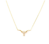 Kathryn Gold and Silver Longhorn Necklace