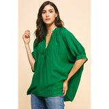 Brea V-Neck Tunic Pinch Top