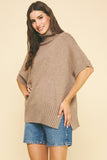 Laura Turtle Neck Short Sleeve PINCH Sweater