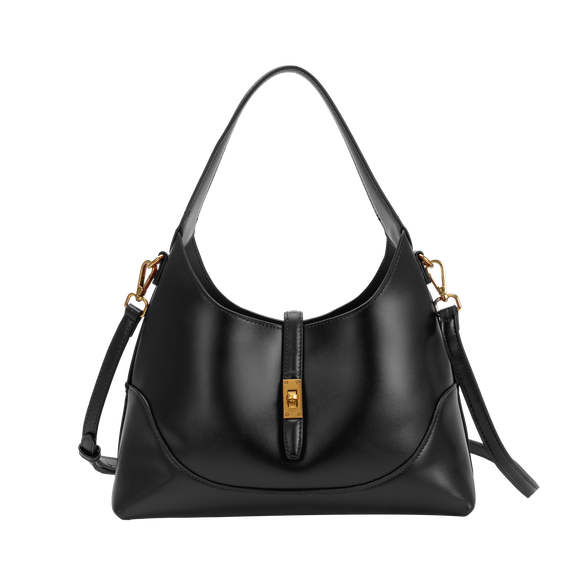 Caroline Black Recycled Vegan Shoulder Bag