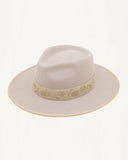 Olive & Pique - Banded Structed Rancher, 100% Wool Felt, Satin Lined, Pecan Hat