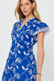 Gabriella Floral Embroidered Ruffled Midi Current Air Dress