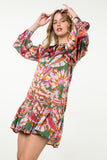 Trinity Long Sleeve Button Up THML Dress