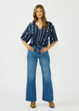 Lovestitch Frankie Front Tie Wide Sleeve Top