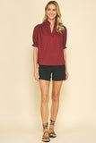 PINCH Renee Ballon Sleeve Blouse Top