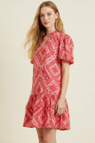 PINCH Leia Bandana Print Mini Dress