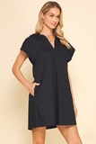 PINCH Priscilla V Neck Tunic Mini Dress