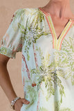 Kresta Printed Split Neck Current Air Blouse