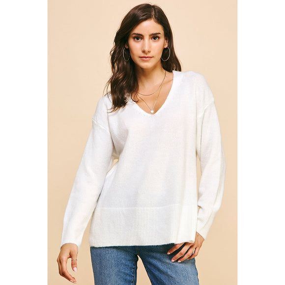 Glenda Soft V Neck PINCH Sweater