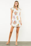 THML Vianney Flutter Sleeve Floral Dress