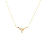 Kathryn Gold and Silver Longhorn Necklace