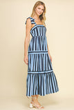 Irene Striped Tiered Maxi PINCH Dress