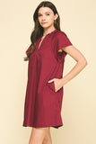 PINCH Harper V Neck Tunic Mini Dress
