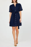 Wren Navy Button Down Current Air Dress