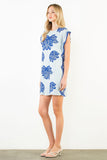 THML Ava Short Sleeve Embroidery Detail Striped Dress