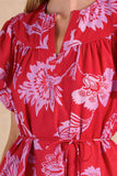 Kassie Floral Printed Flutter Sleeve Mini Current Air Dress