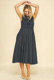 PINCH Margot Front Tie Detailed Midi Dress