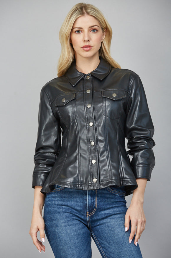 Twyla Faux Leather FATE Jacket