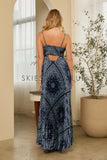Tori Sleeveless Pleated Maxi Skies are Blue Dress