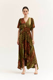 Laura Print Unbalanced Skirt Maxi Grade and Gather Dress