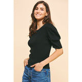 Maddie Twisted Sleeves Sweater PINCH Top