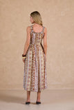 Sally Printed Sweetheart Neck Ruffled Midi Current Air Dress