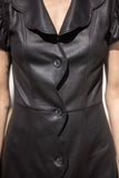 Bryn Leather Scalloped VOY Dress SALE