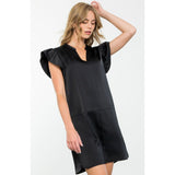 Joanna Flutter Sleeve V-Neck THML Dress