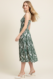 PINCH Isa Floral Printed Tiered Midi Dress