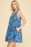 PINCH Evie Floral Embroidered A Line Mini Dress