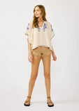 Lovestitch Alanis Embroidered with Stitching Detail Top
