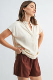 Colette Linen Blend Dolman FUN2FUN Blouse