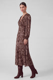 Brooklynn Long Sleeve Printed Maxi Current Air Dress