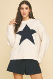 Julissa Star Knit Oversized PINCH Sweater