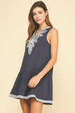 PINCH Alana Embroidered Mini Dress