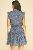 PINCH Inez Paisley Print Ruffled Mini Dress