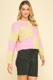 Paula Color block Crop PINCH Sweater