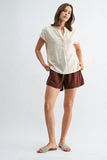 Colette Linen Blend Dolman FUN2FUN Blouse